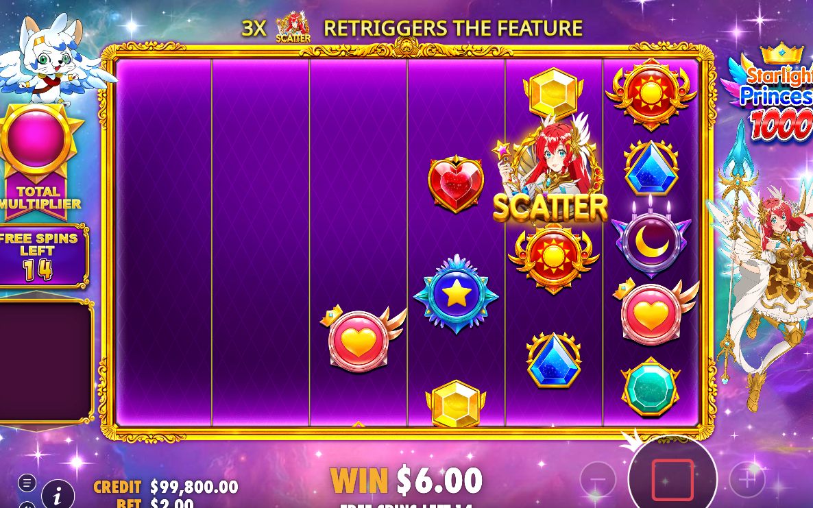 Total Multiplier i Free Spins som räknar upp hela rundan