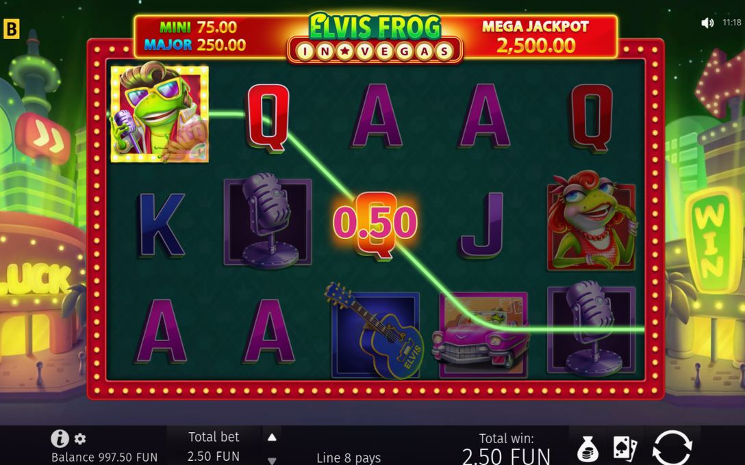 Vinstskärm med gamble-val efter en vunnen runda