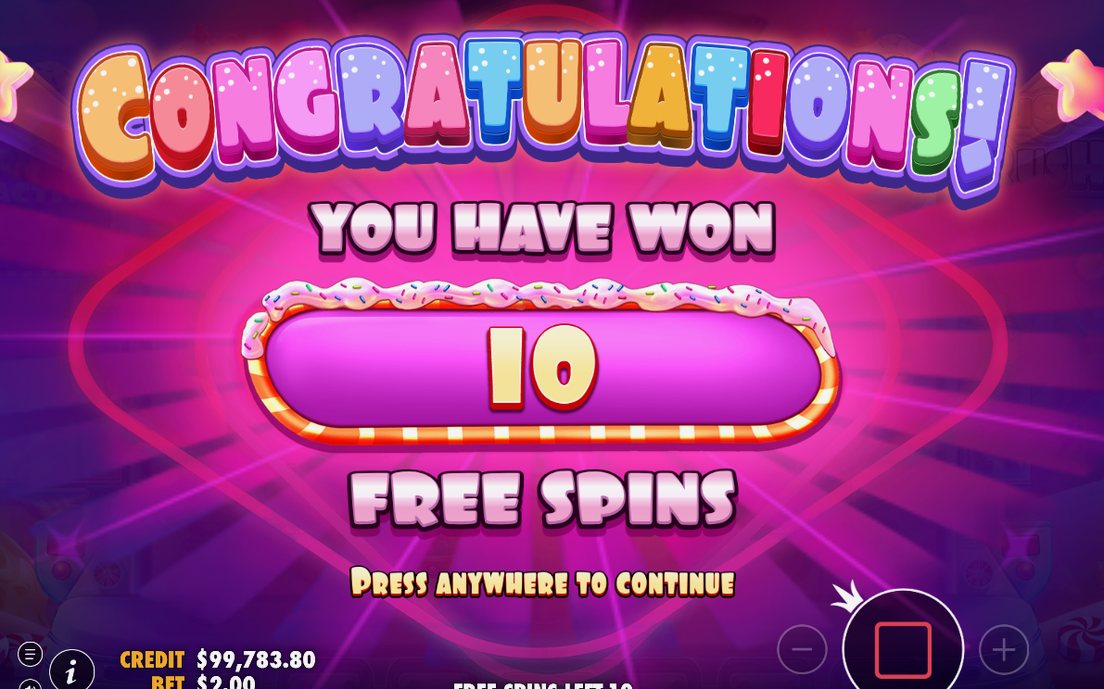 CREDIT-saldot står still i Free Spins